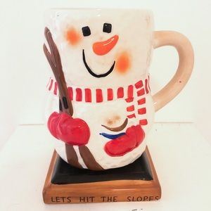 S’mores Ski Lets Hit the Slopes Snowman Coffee Mug